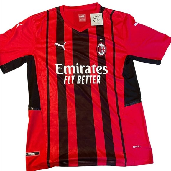 #8 AC Milan Ibrahimovic #11 Home Puma 21/22 Authentic Pro Soccer Jersey NWT - Picture 4 of 4